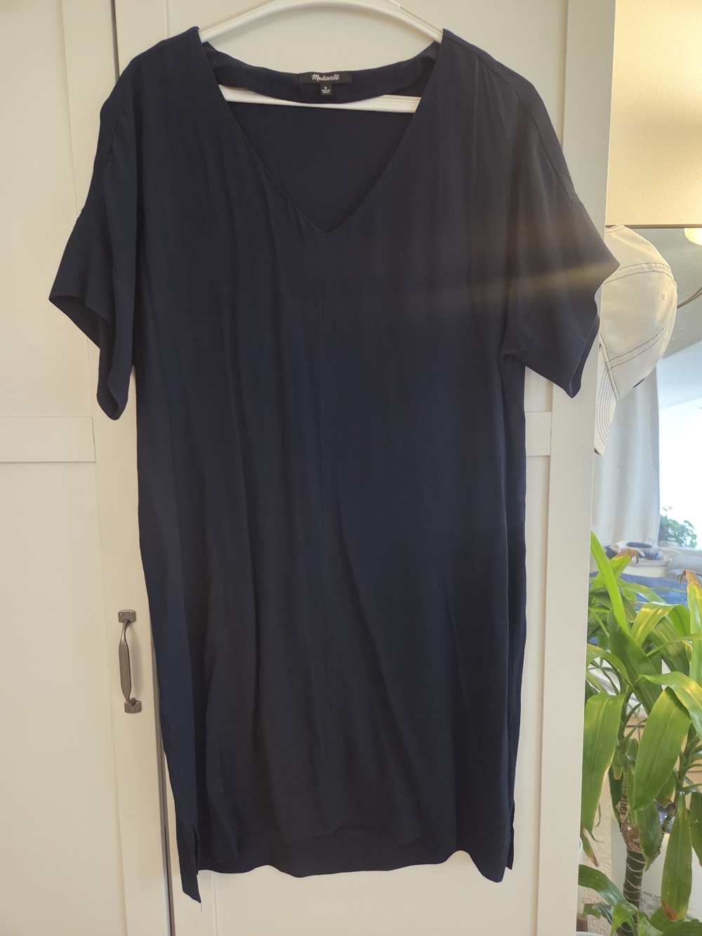 Madewell Navy V-Neck Dress